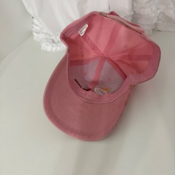 Pink New York Princess Baseball Cap Adjustable Velcro Strap Crown Design - Picture 4 of 5